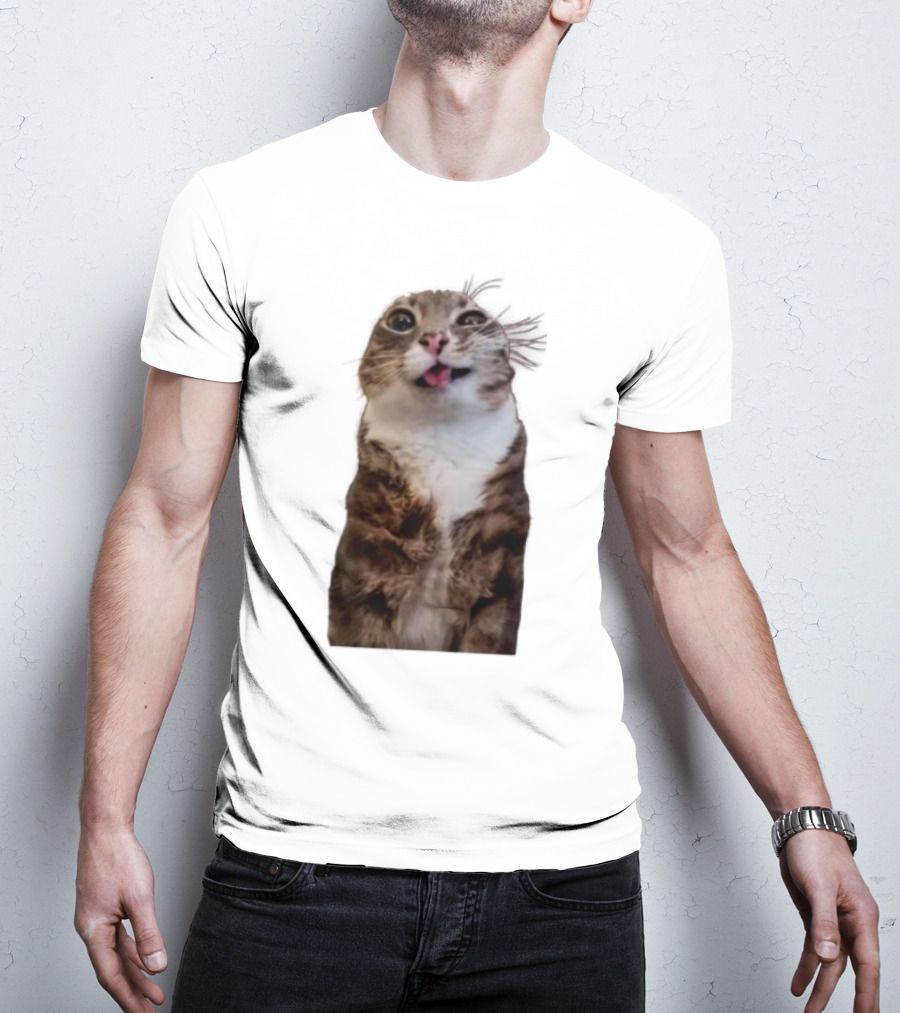 Rigby Cat Funny Feline Expression With Tongue Out T-Shirt