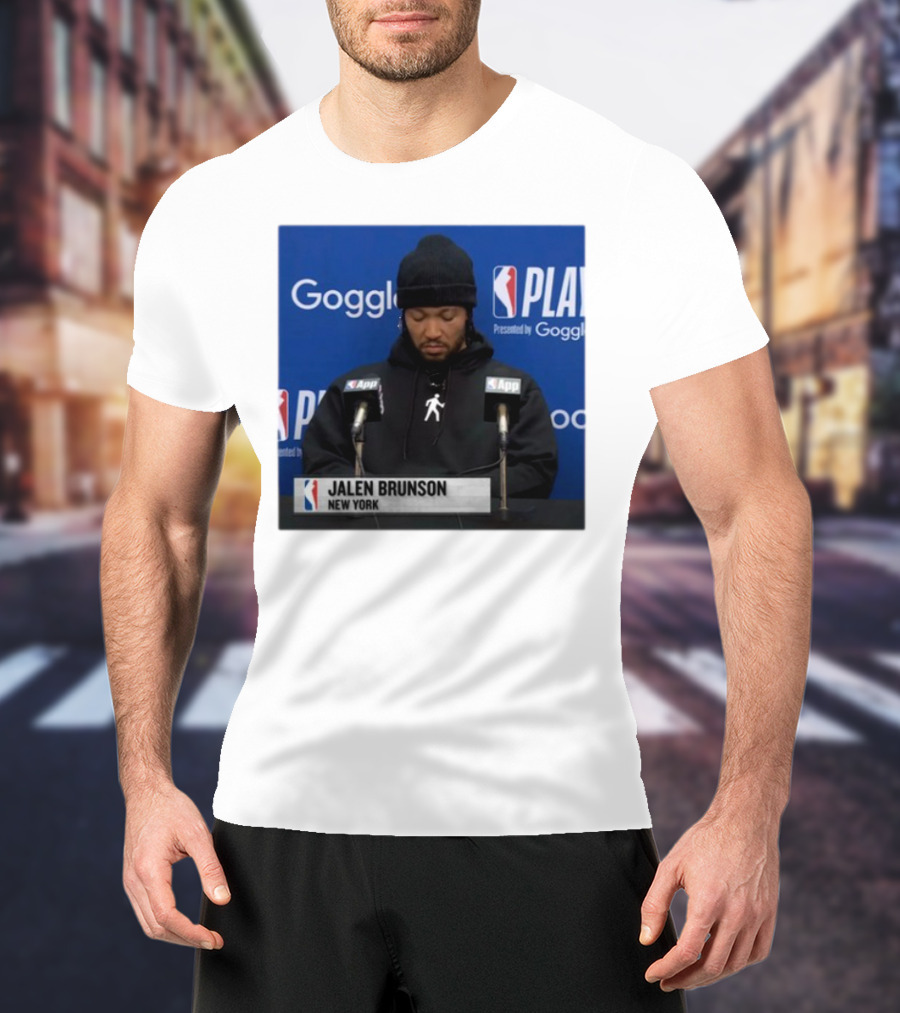 Jalen Brunson New York Press Conference NBA Playoffs Presented By Google T-Shirt