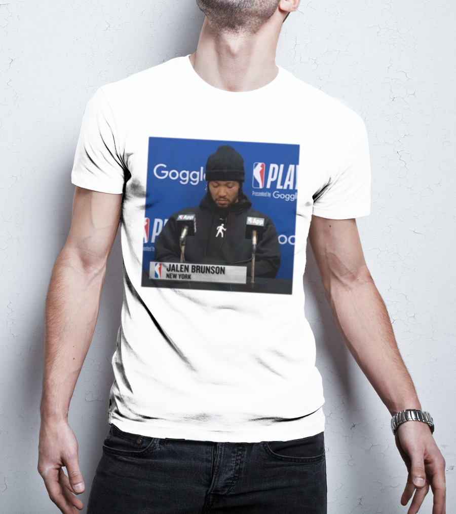 Jalen Brunson New York Press Conference NBA Playoffs Presented By Google T-Shirt
