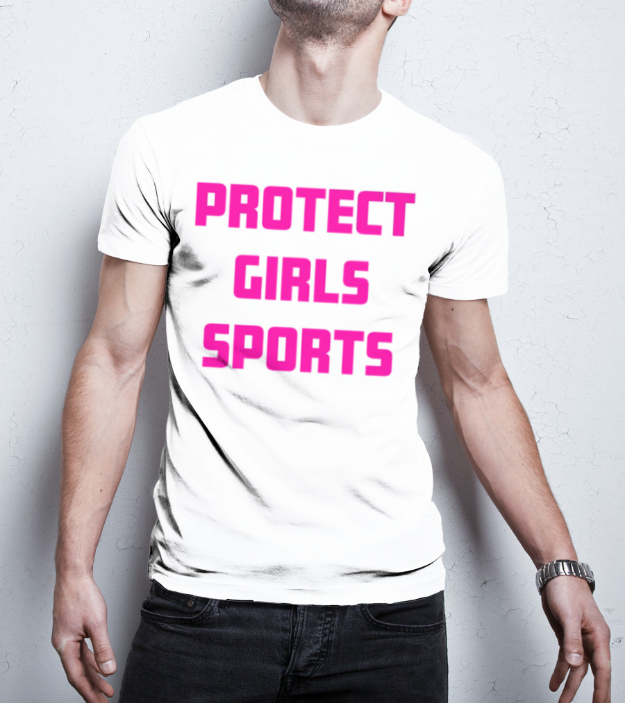 Protect Girls Sports Bold Pink Advocacy Design T-Shirt