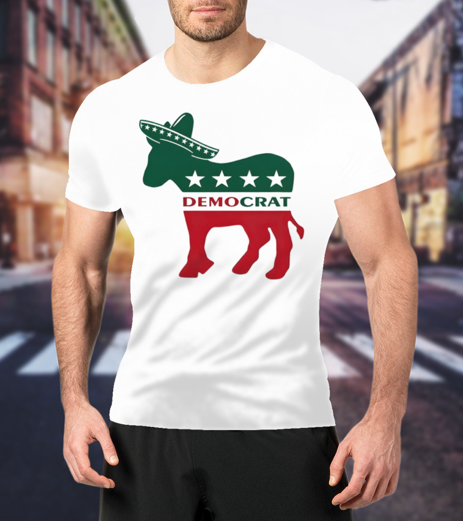 Democrat Donkey Sombrero Stars Cinco De Mayo Celebration T-Shirt