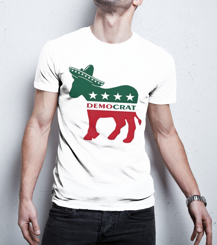 Democrat Donkey Sombrero Stars Cinco De Mayo Celebration T-Shirt