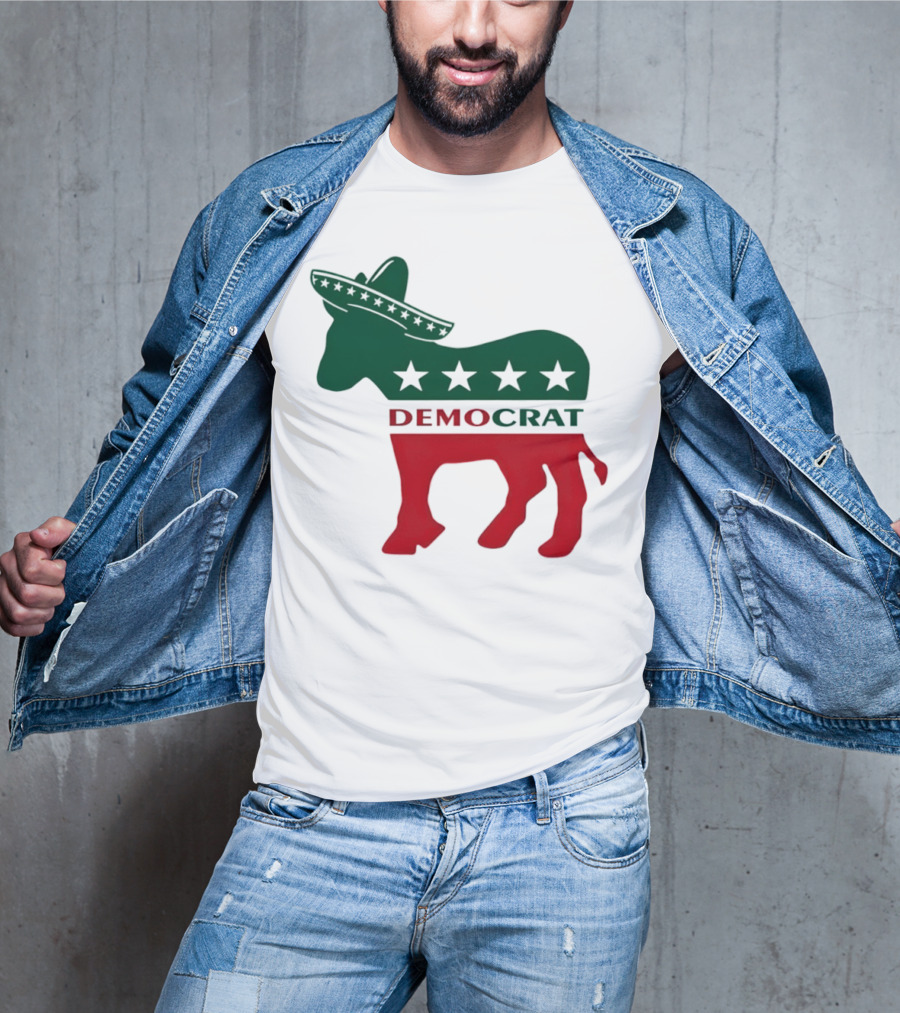 Democrat Donkey Sombrero Stars Cinco De Mayo Celebration T-Shirt
