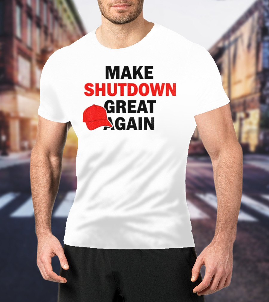 MAGA Make Shutdown Great Again Red Hat T-Shirt