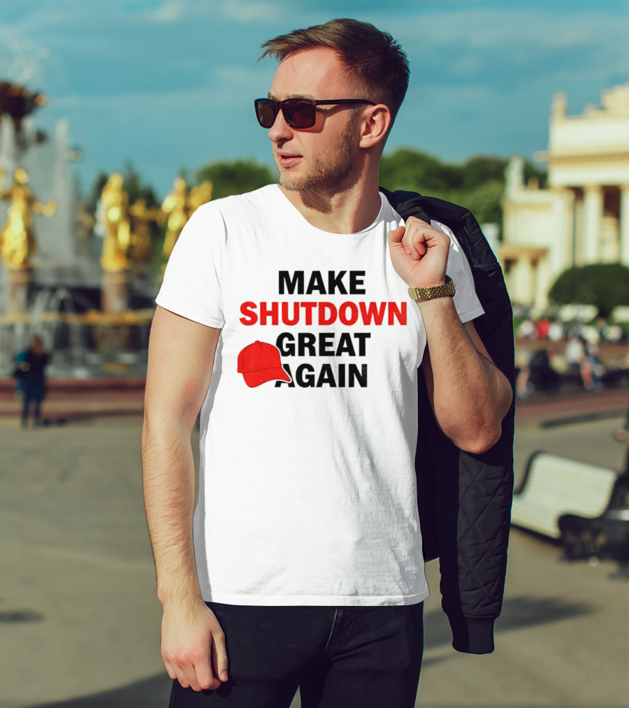 MAGA Make Shutdown Great Again Red Hat T-Shirt