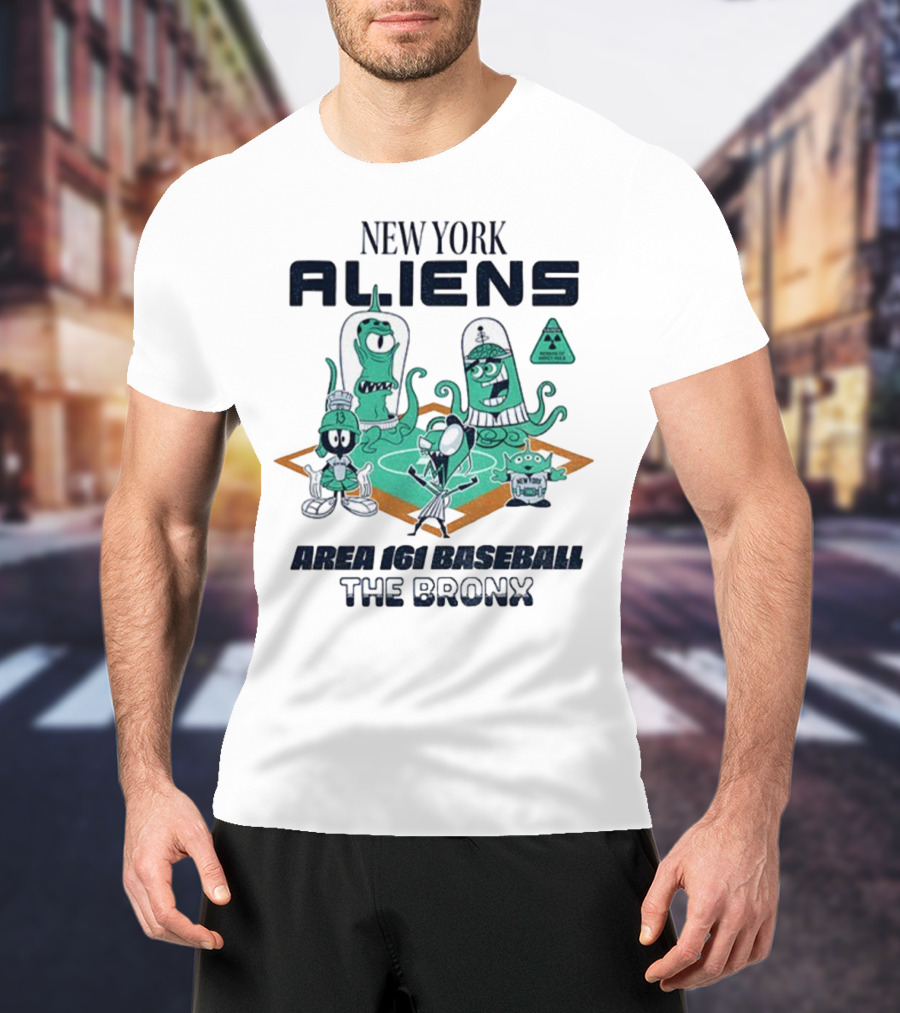 New York Aliens Area 161 Baseball The Bronx T-Shirt