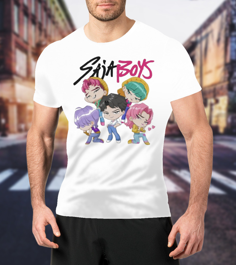 KPop Saja Boys Chibi Demon Hunters Characters T-Shirt