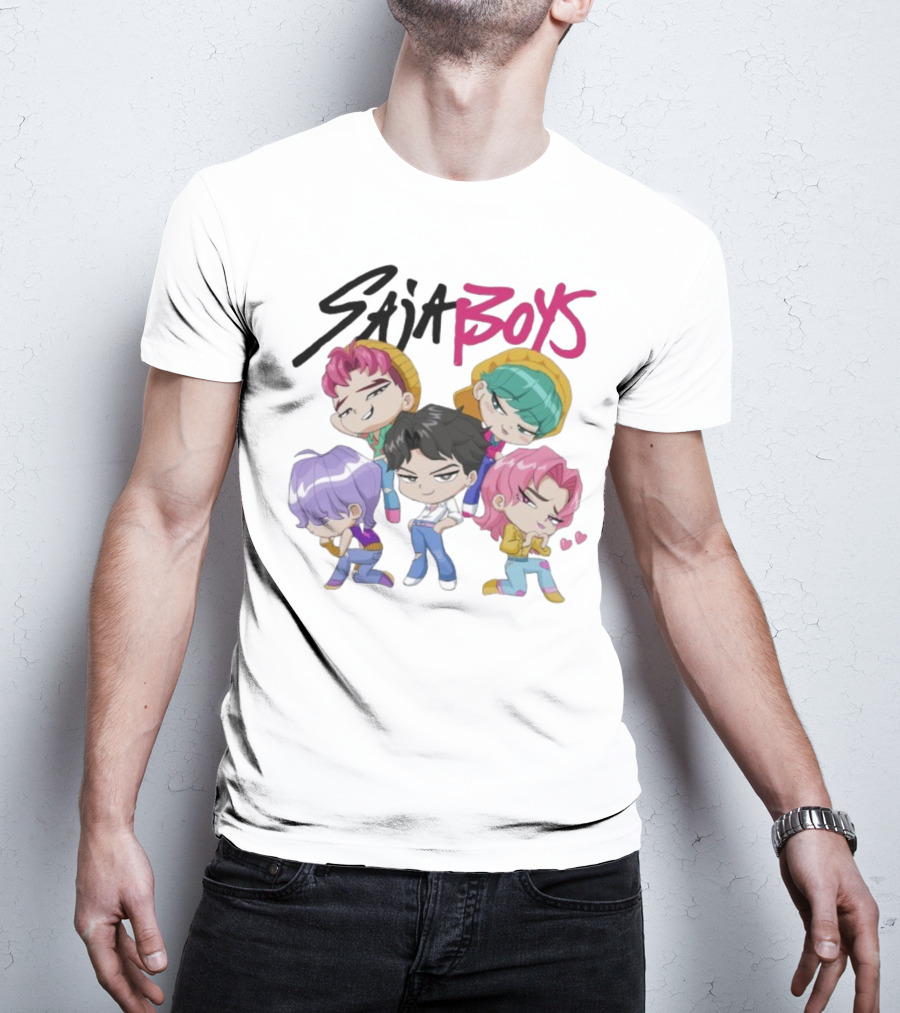 KPop Saja Boys Chibi Demon Hunters Characters T-Shirt