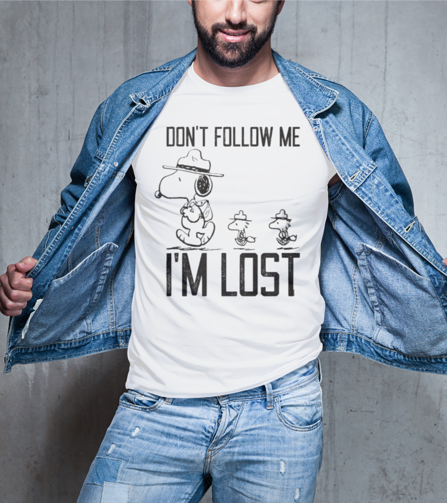 Snoopy Woodstock Peanuts Don’t Follow Me I’m Lost T-Shirt
