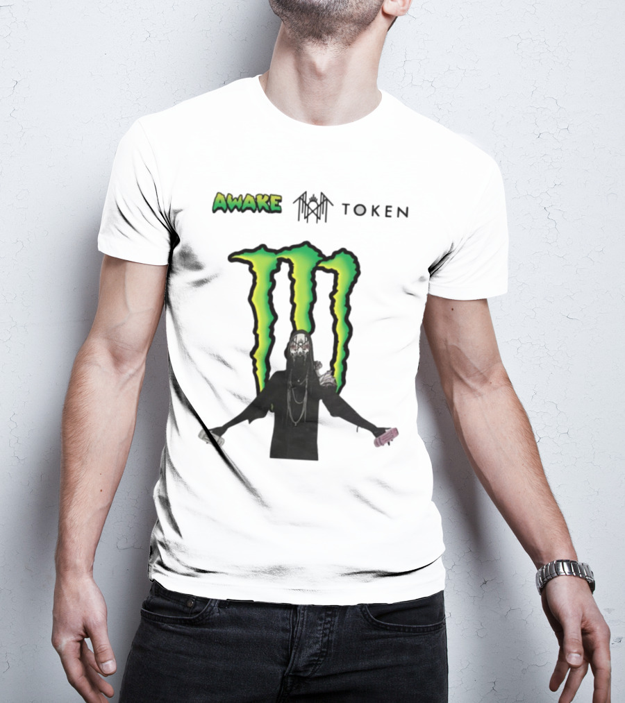 Awake Token Monster Energy Hooded Figure T-Shirt