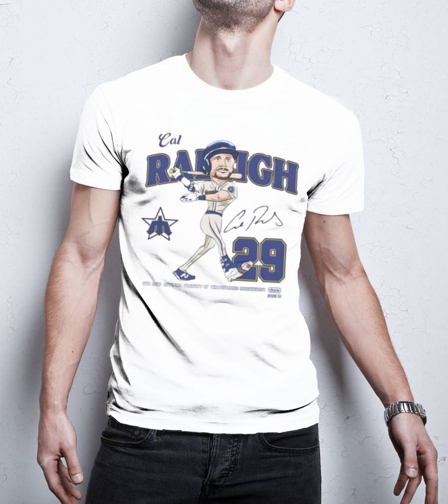 Cal Raleigh Seattle Mariners MVP Throwbacks Northwest Signature 2025 29 T-Shirt