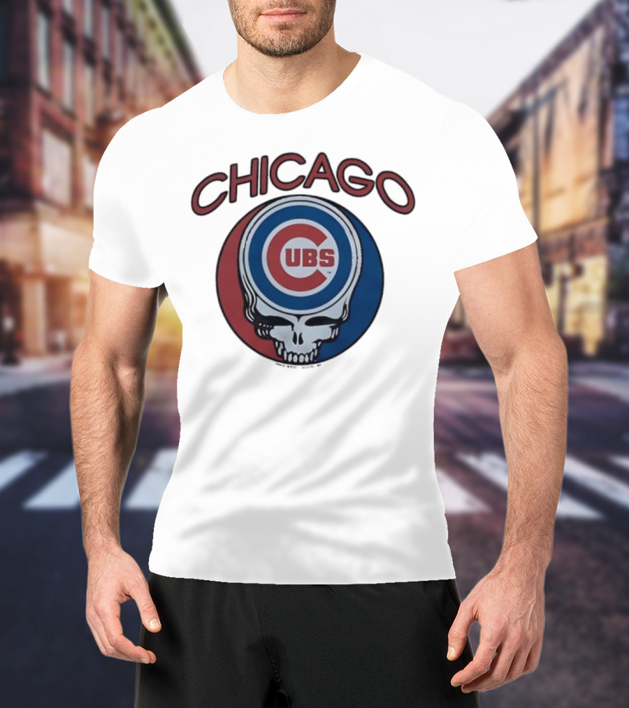 Chicago Cubs Grateful Dead Collaboration Steal Your Base Skull T-Shirt