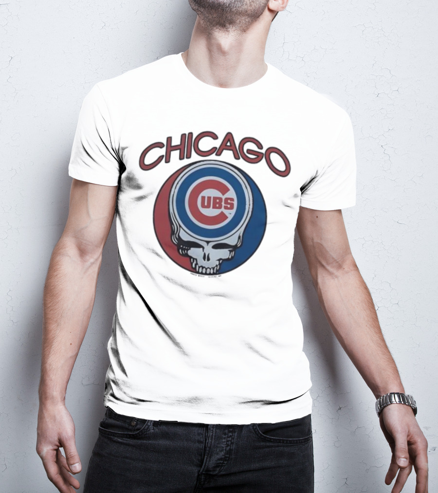 Chicago Cubs Grateful Dead Collaboration Steal Your Base Skull T-Shirt