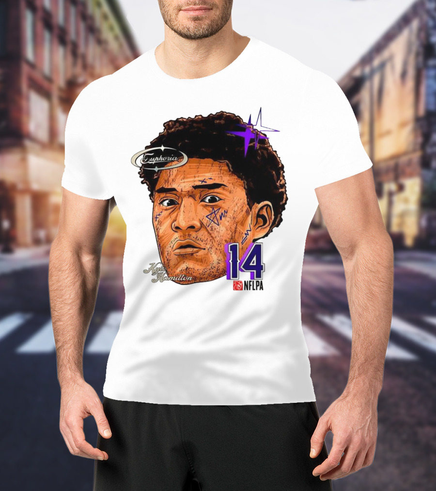 Kyle Hamilton Baltimore Ravens Euphoria Number 14 Ravens Star T-Shirt