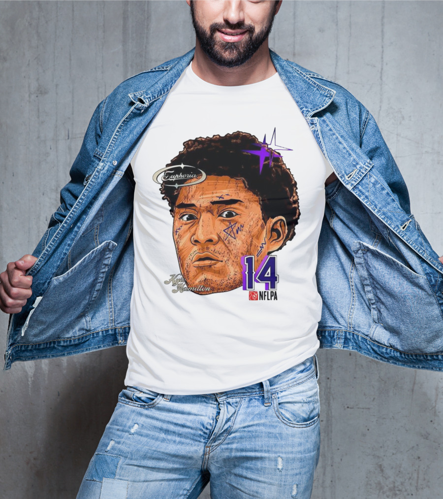 Kyle Hamilton Baltimore Ravens Euphoria Number 14 Ravens Star T-Shirt