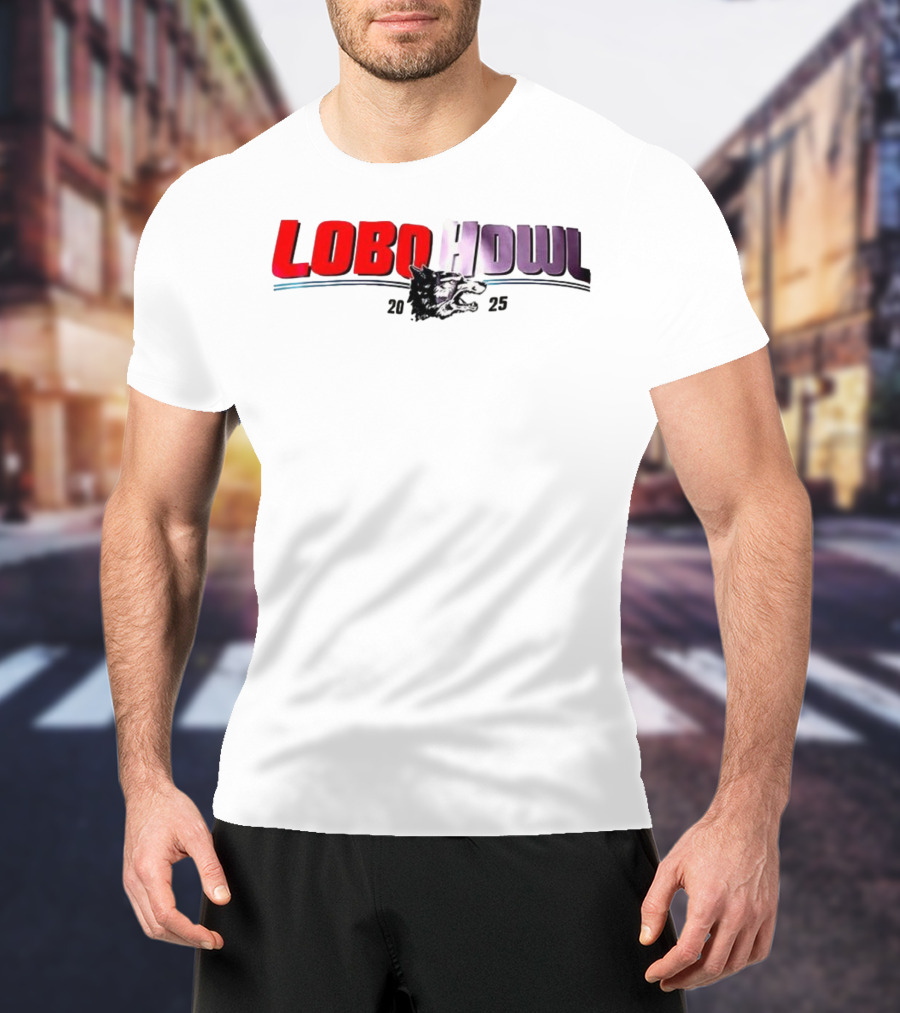 Lobo Howl 2025 Wolf Head Logo Red Purple T-Shirt