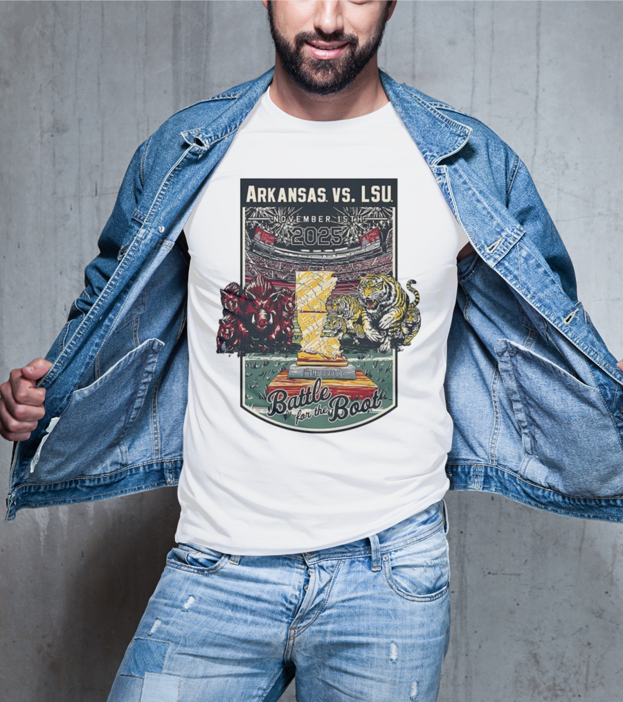 Arkansas Vs LSU November 15th 2025 Battle For The Boot T-Shirt