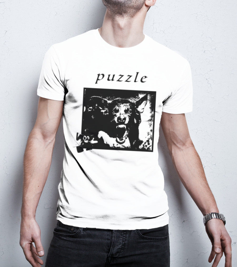 Puzzle Damage Dog With Missing Pieces T-Shirt