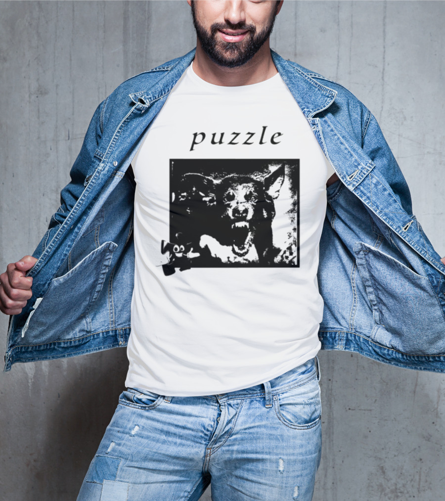 Puzzle Damage Dog With Missing Pieces T-Shirt