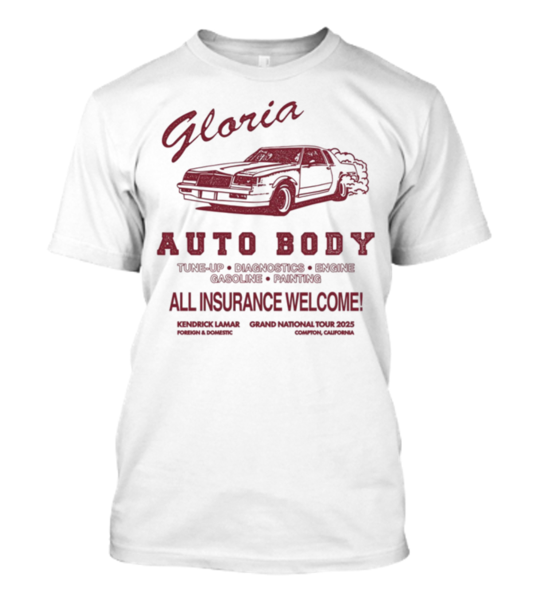 Gnxtour Kendrick Lamar Gloria Auto Body T-Shirt