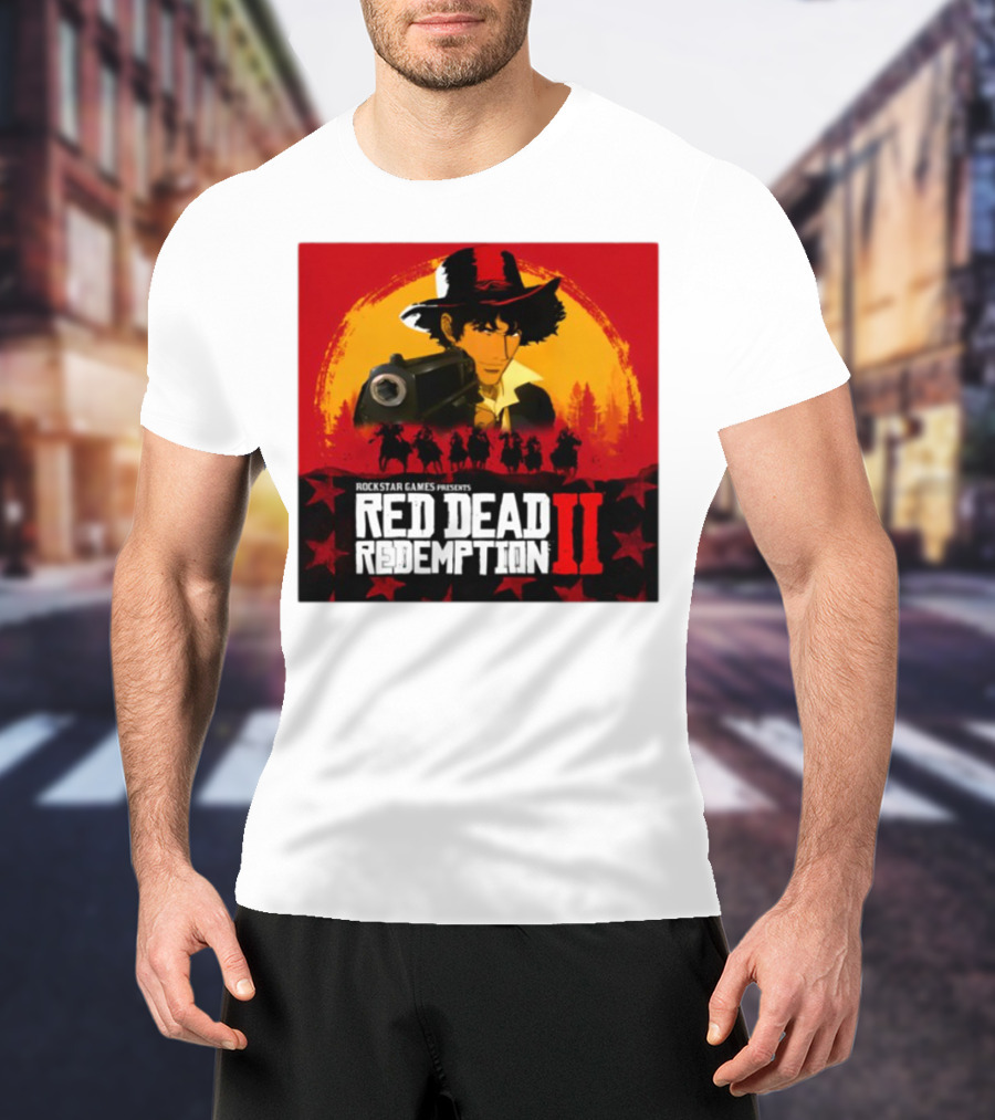 Rockstar Games Red Dead Redemption II Goofyahhtees Spike Rd2 Cowboy Gunman T-Shirt