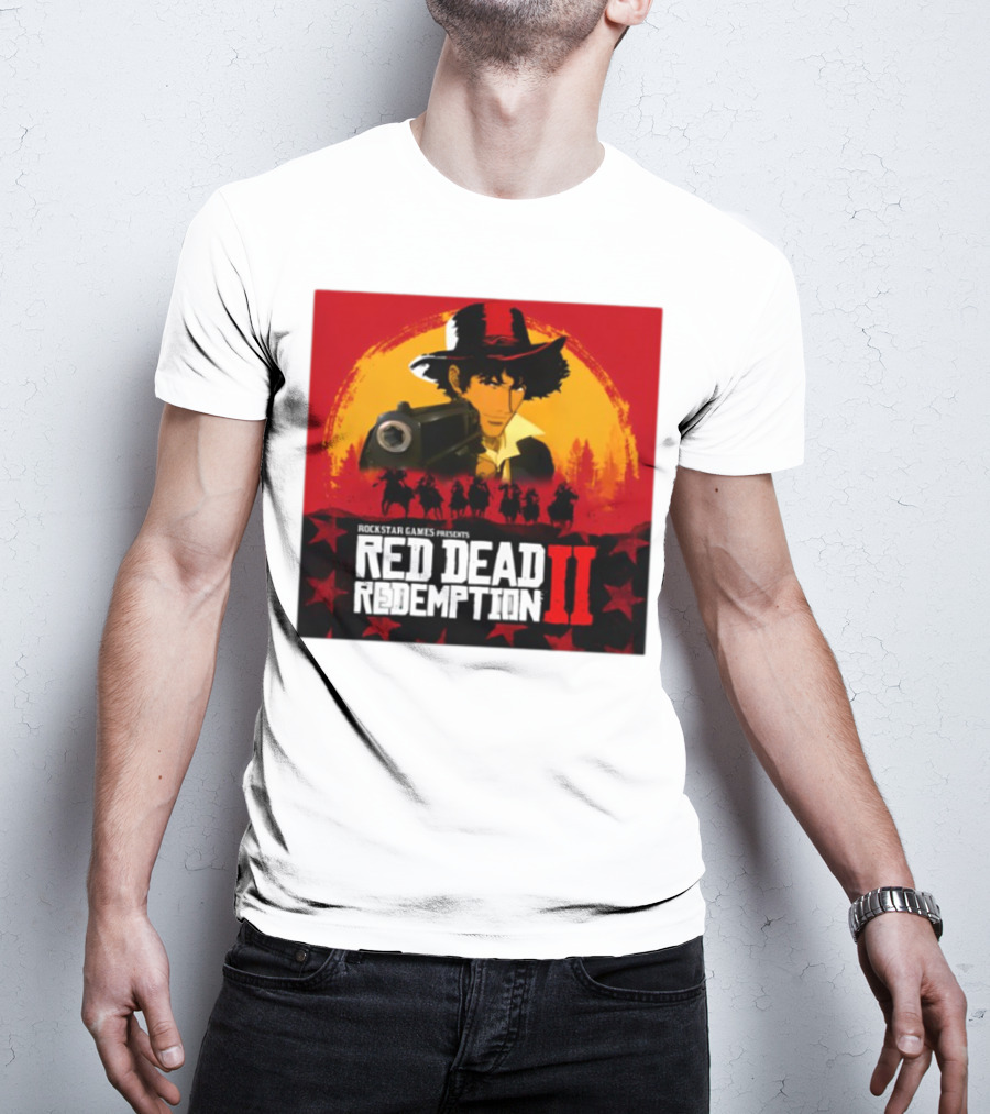 Rockstar Games Red Dead Redemption II Goofyahhtees Spike Rd2 Cowboy Gunman T-Shirt