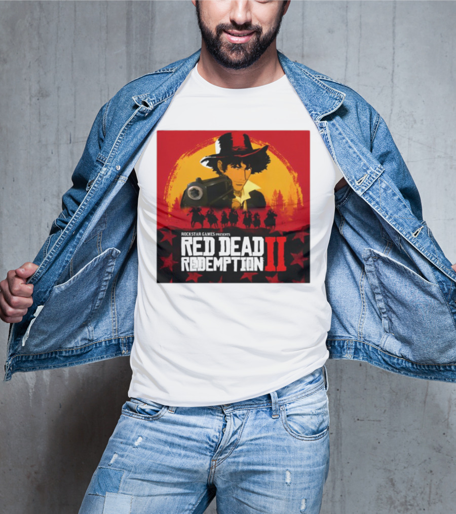 Rockstar Games Red Dead Redemption II Goofyahhtees Spike Rd2 Cowboy Gunman T-Shirt