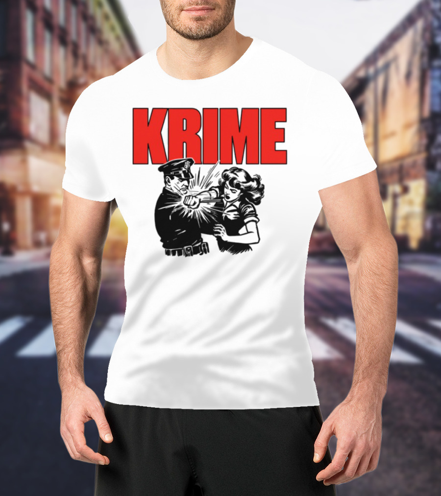 Krime ACAB Red Bold Text T-Shirt
