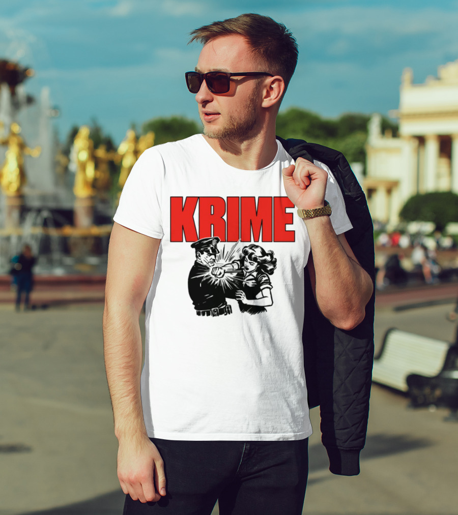 Krime ACAB Red Bold Text T-Shirt