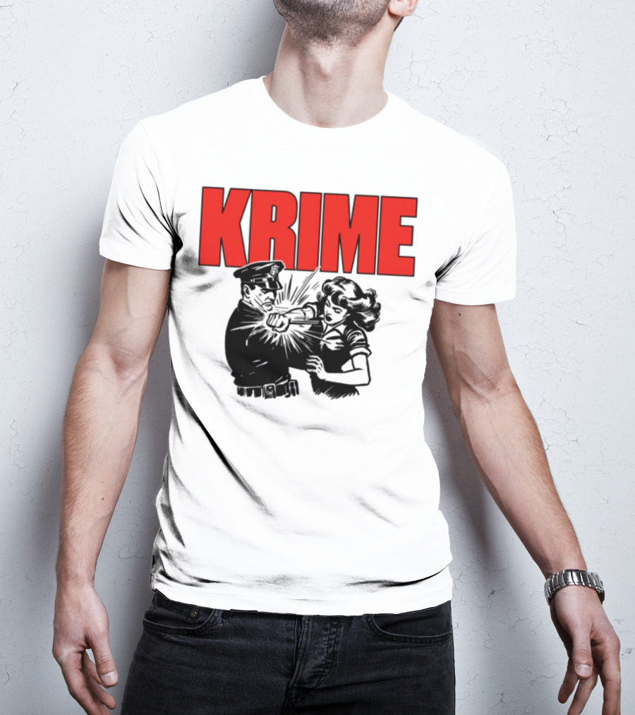 Krime ACAB Red Bold Text T-Shirt