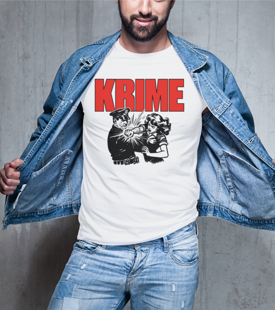 Krime ACAB Red Bold Text T-Shirt