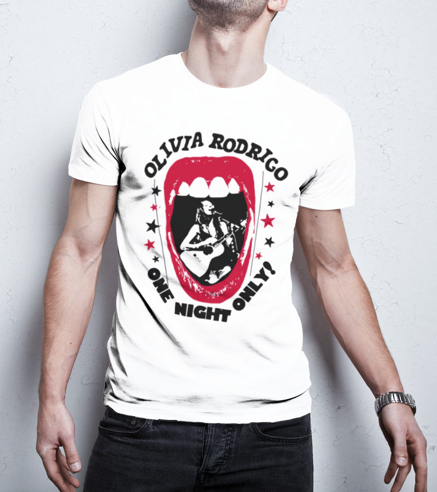 Olivia Rodrigo Vampire One Night Only Red Mouth Design T-Shirt