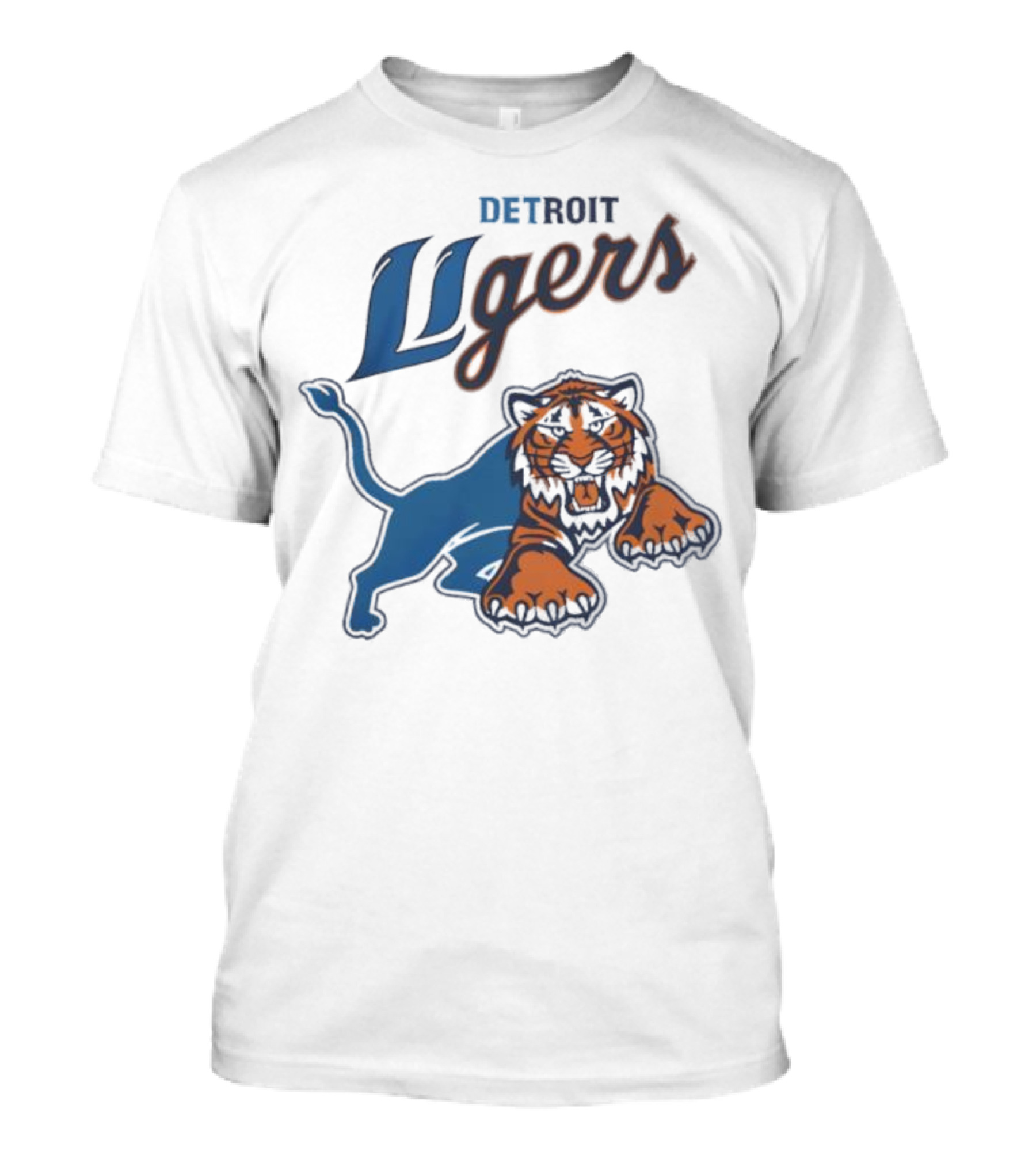 Detroit Store Detroit Ligers Tiger Hybrid Sports Mascot T-Shirt