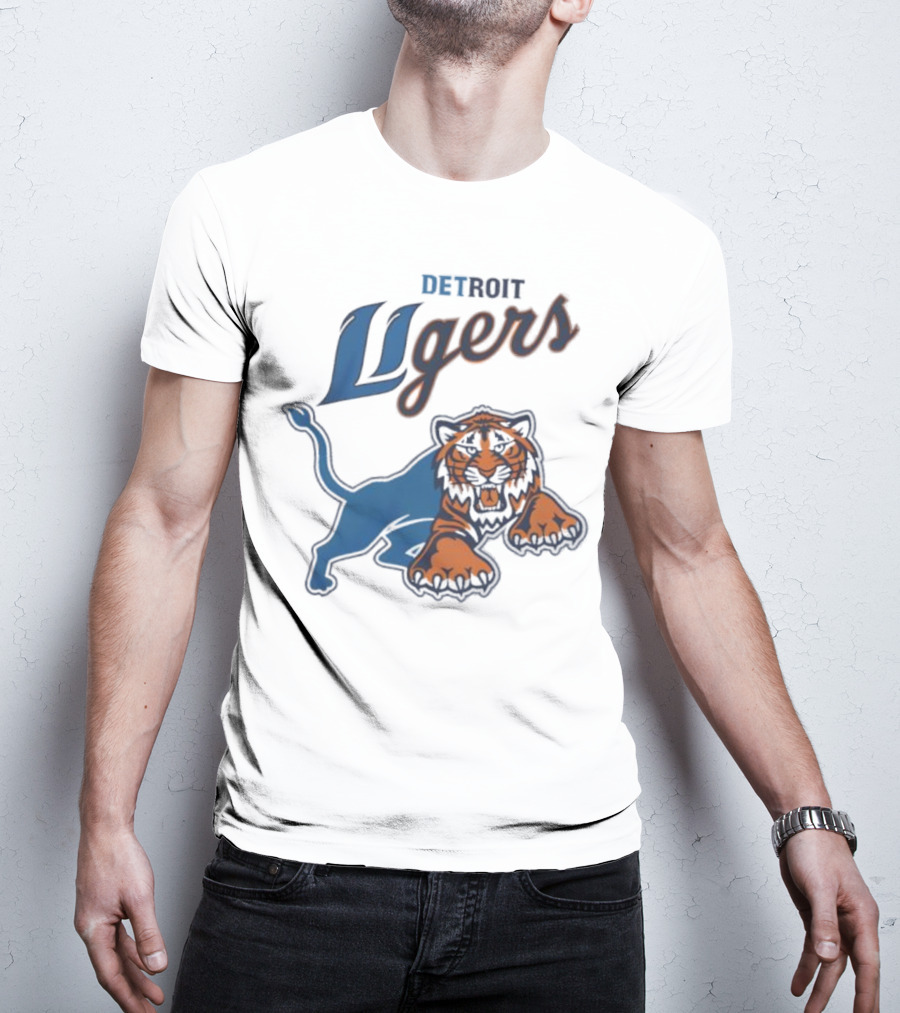 Detroit Store Detroit Ligers Tiger Hybrid Sports Mascot T-Shirt