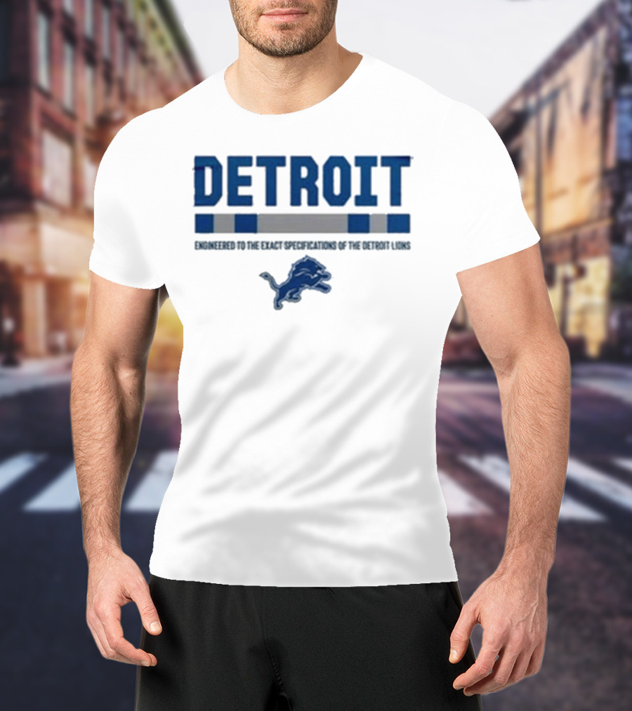 Detroit Lions Engineered To The Exact Specifications Barry Sanders T-Shirt