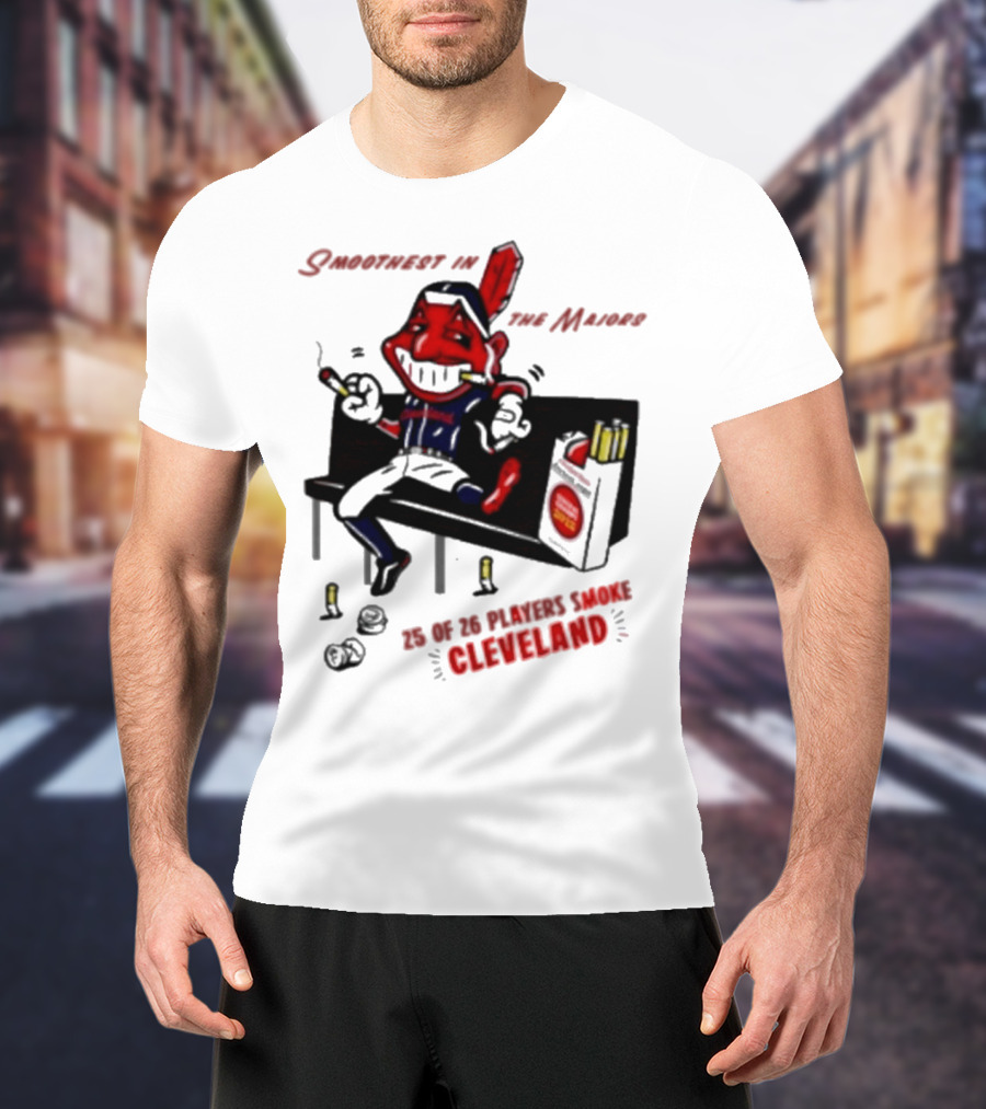 Cleveland Guardians Smoothest In The Majors 25 Of 26 Players Smoke T-Shirt