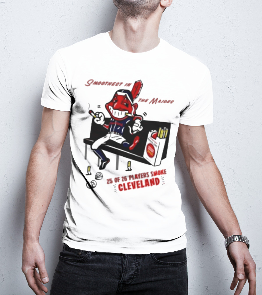 Cleveland Guardians Smoothest In The Majors 25 Of 26 Players Smoke T-Shirt