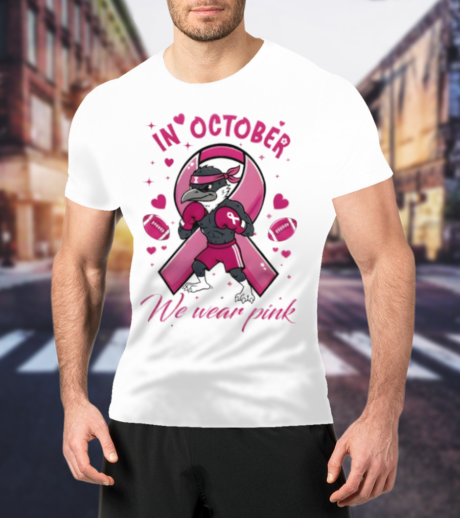In October We Wear Pink Tackle Cancer Fighting Illini Win Together T-Shirt