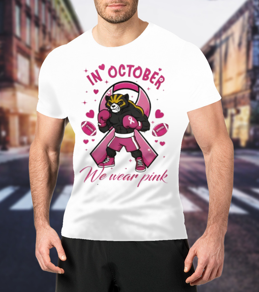 Michigan Wolverines Tackle Cancer Pink October Wear Pink Boxing Theme T-Shirt