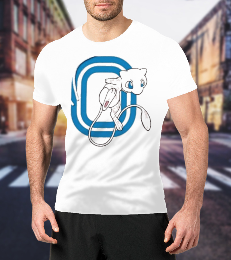 Overtime Pokémon Mew Blue Iconic Character Design T-Shirt