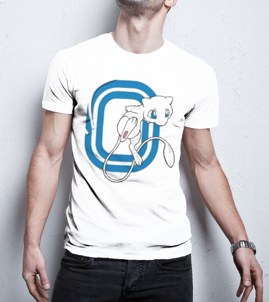 Overtime Pokémon Mew Blue Iconic Character Design T-Shirt