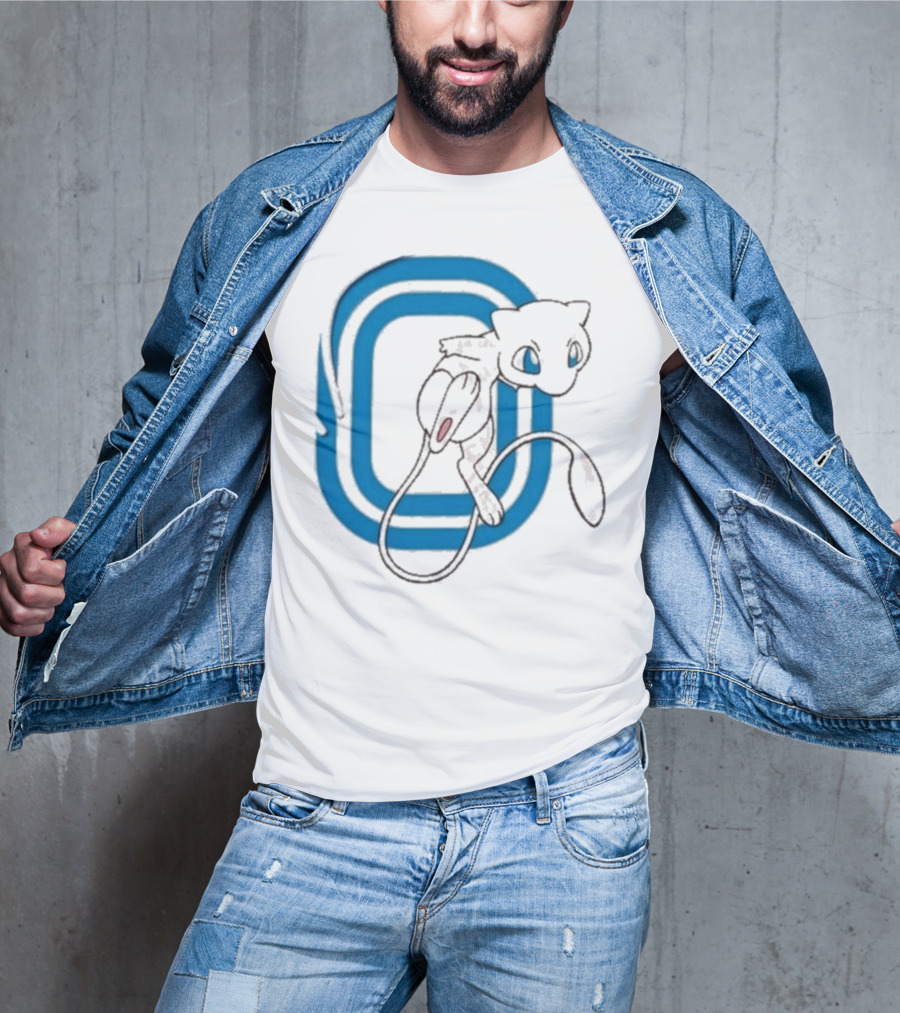 Overtime Pokémon Mew Blue Iconic Character Design T-Shirt