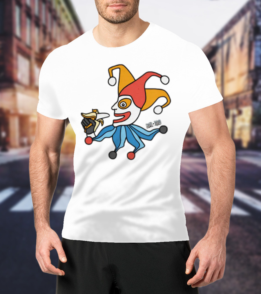 April Fools Jester With Banana Comic T-Shirt