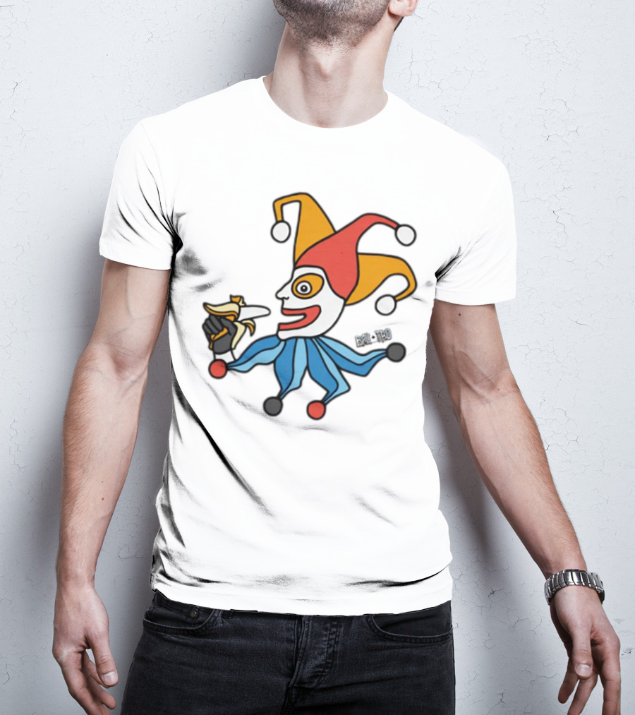 April Fools Jester With Banana Comic T-Shirt