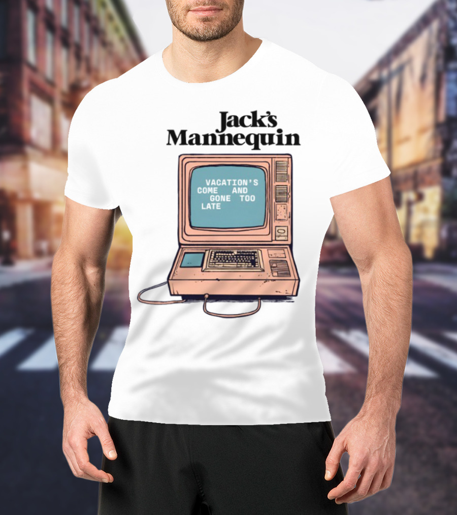 Jack's Mannequin Vacation Retro Computer Aesthetic T-Shirt