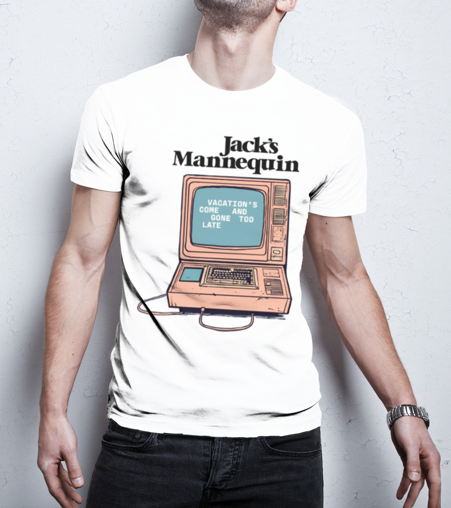 Jack's Mannequin Vacation Retro Computer Aesthetic T-Shirt