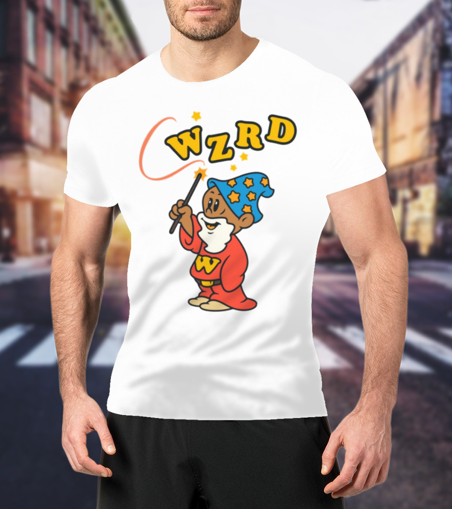 Kid Cudi WZRD Cartoon Wizard Wand Stars T-Shirt