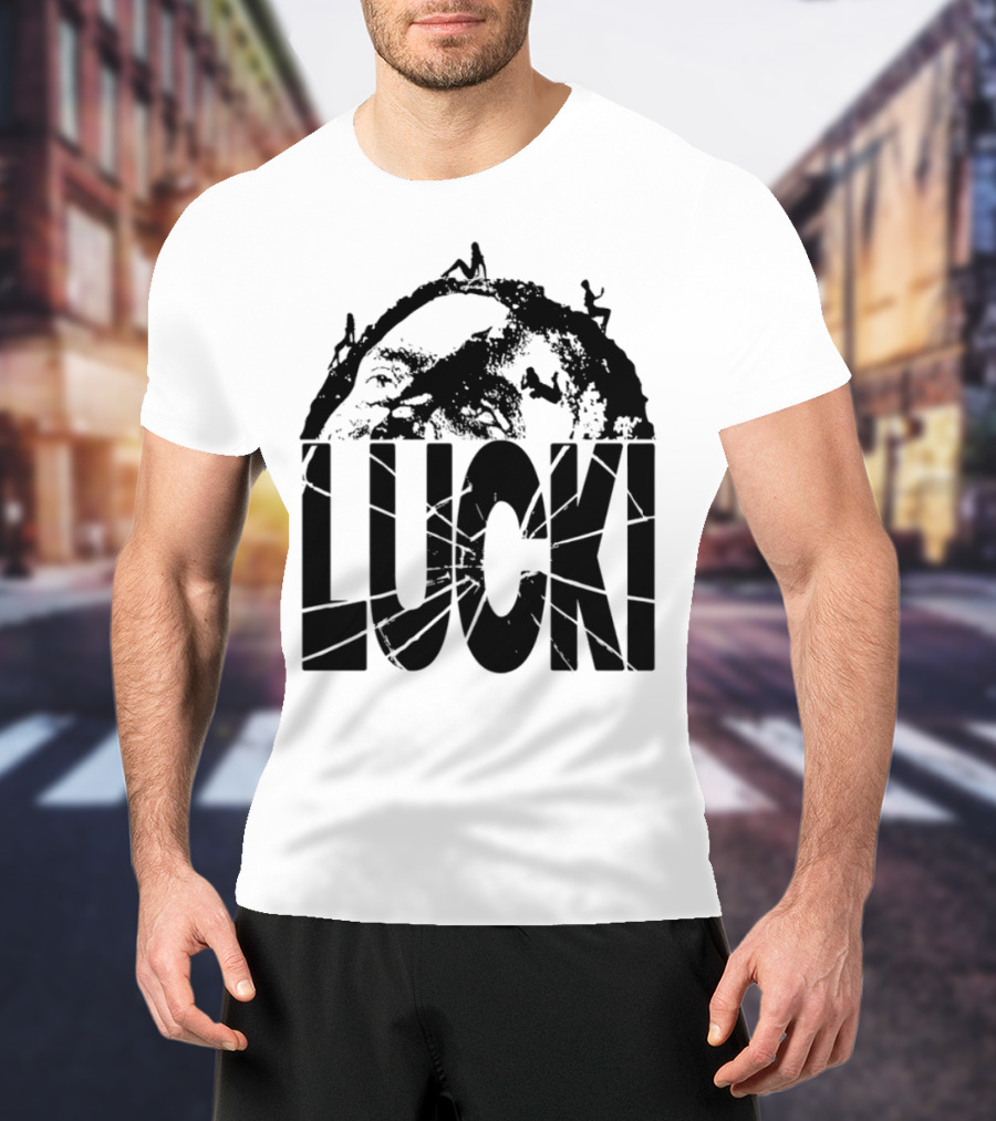 Lucki Vault White Lucki Text And Stars T-Shirt