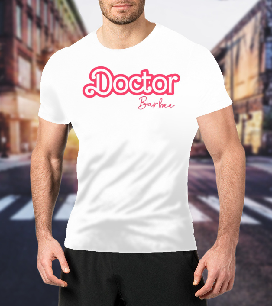 Doctor Barbee Retro Style Pink Font T-Shirt