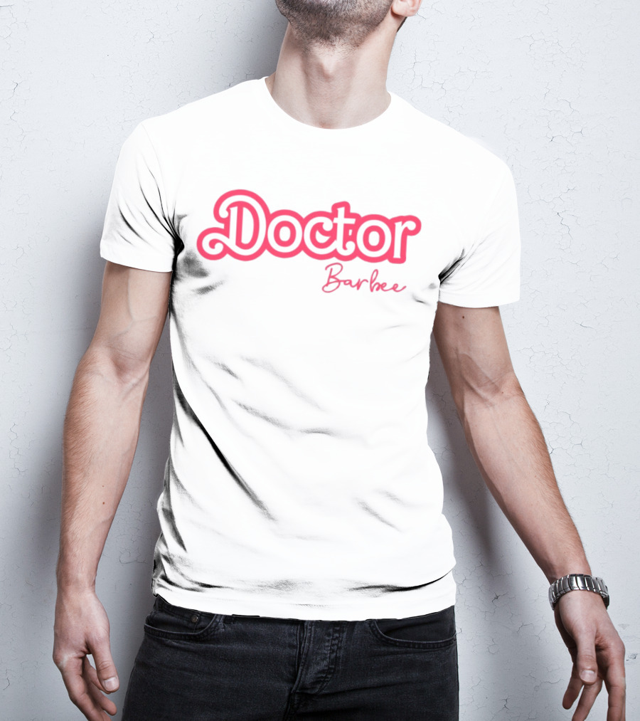 Doctor Barbee Retro Style Pink Font T-Shirt